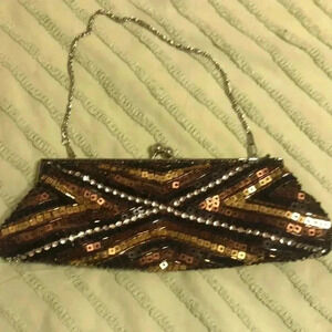 Aldo beaded bag with chain